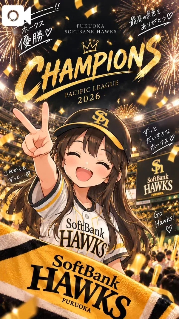 V3⃣✨️ホークス優勝🏆我らの若鷹軍団✨🦅⭐️
