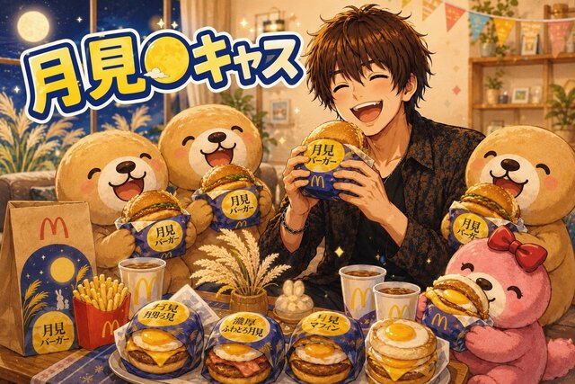 🎑月見🎑🍔キャスありがとう