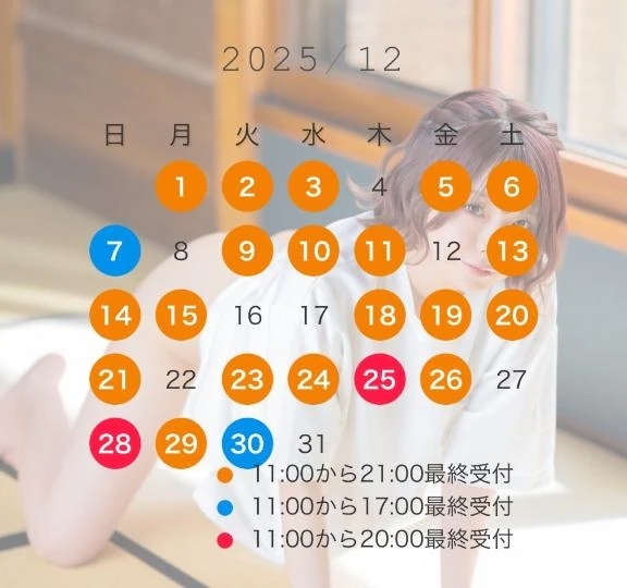 【改訂版】12月のシフト🎄.*