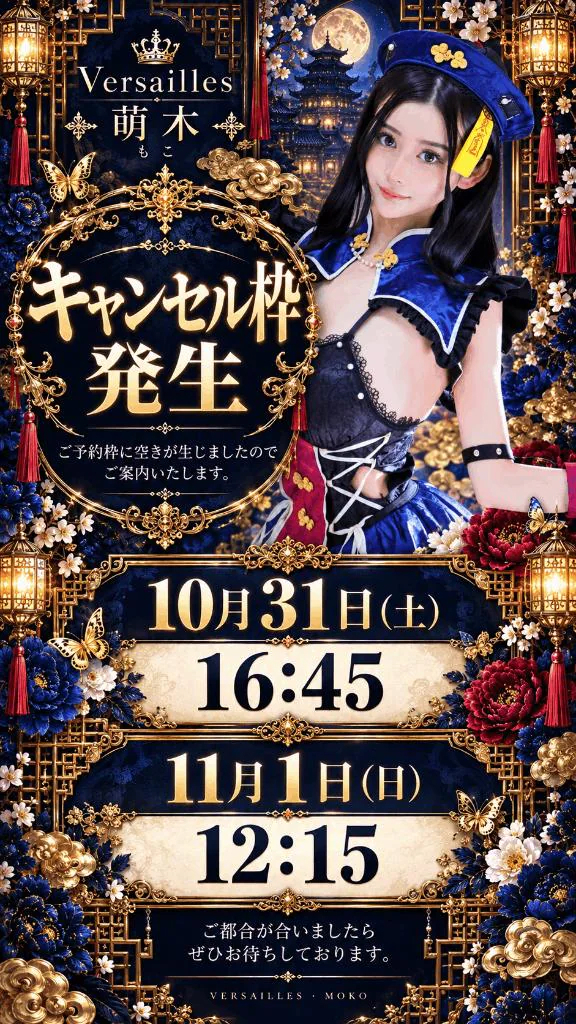 🚨🐇キャンセル枠のご案内｜10/31・11/1🐇🚨