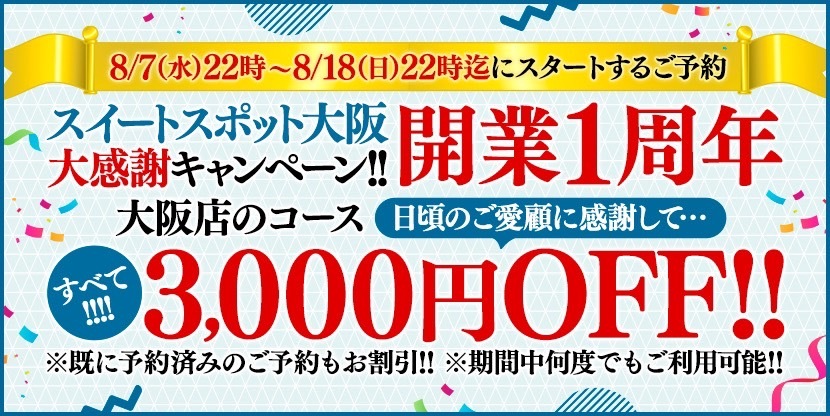 🌺 開業1周年 大感謝キャンペーン 🌺