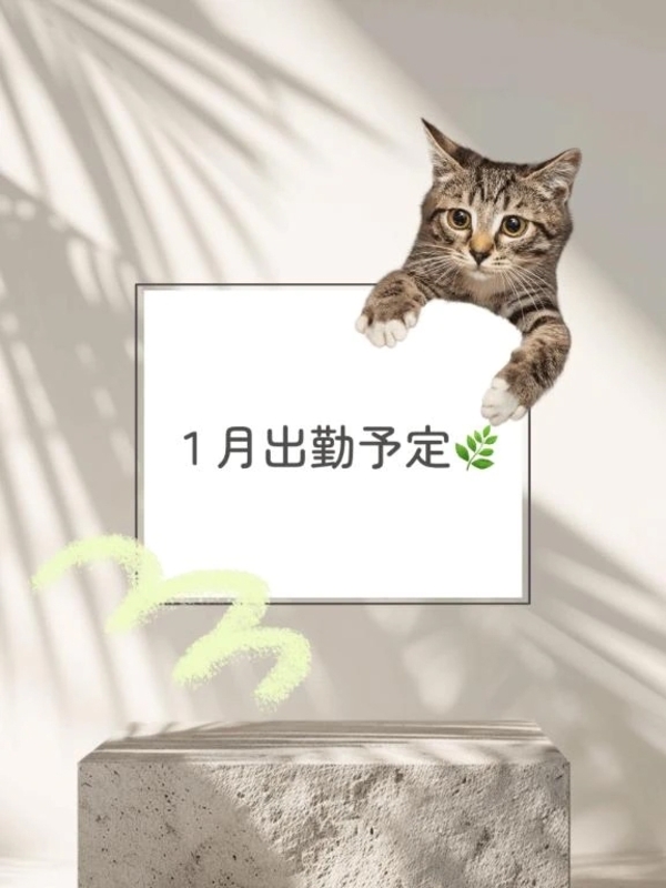 １月出勤予定🌿