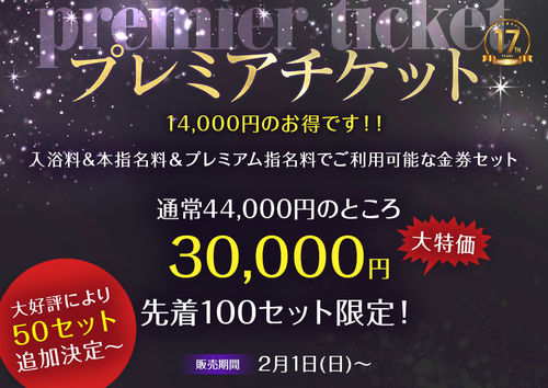 【17周年記念】プレミアチケット