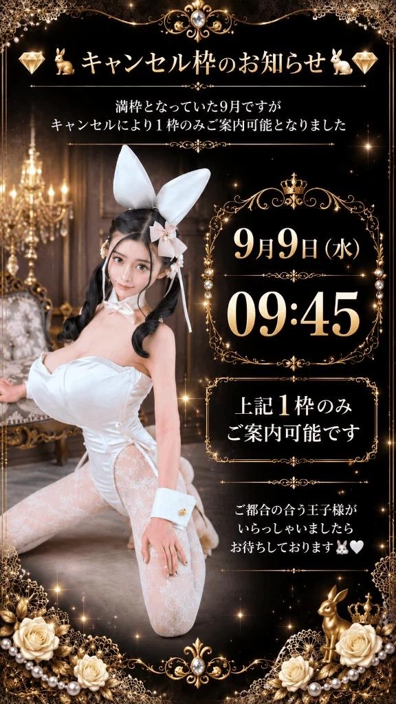 ⚠️急遽、キャンセル枠が発生しました⚠️