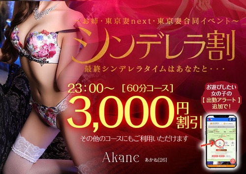 【オトナ女子】シンデレラ割　～お姉・東京妻next・東京妻合同イベント～