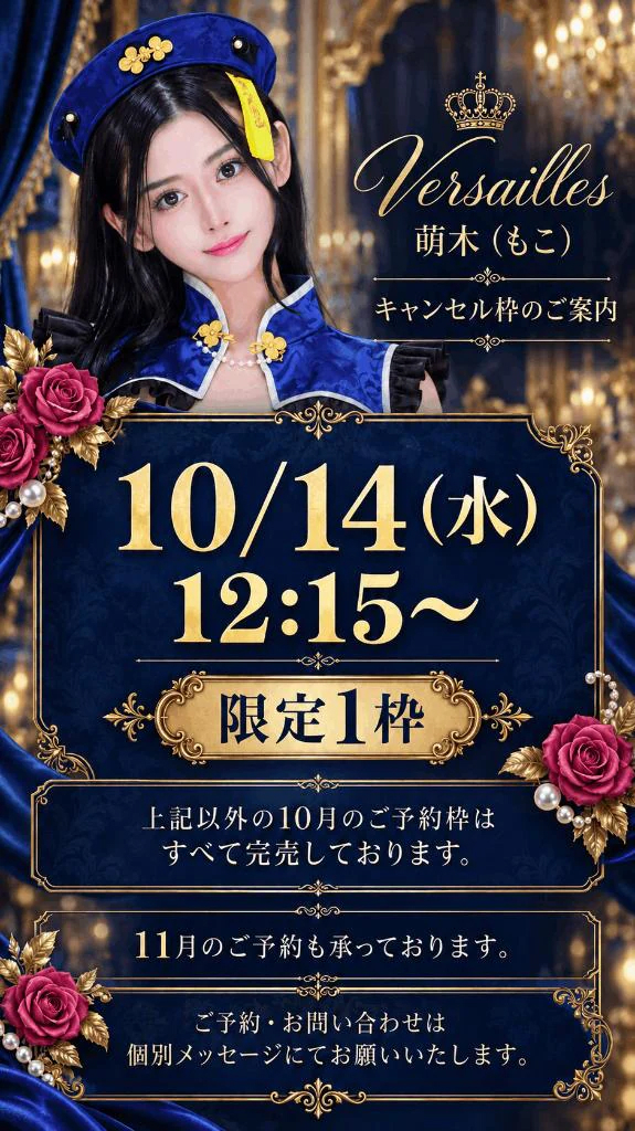 🤍🐇【キャンセル枠のご案内】10/14(水)12:15〜🐇🤍