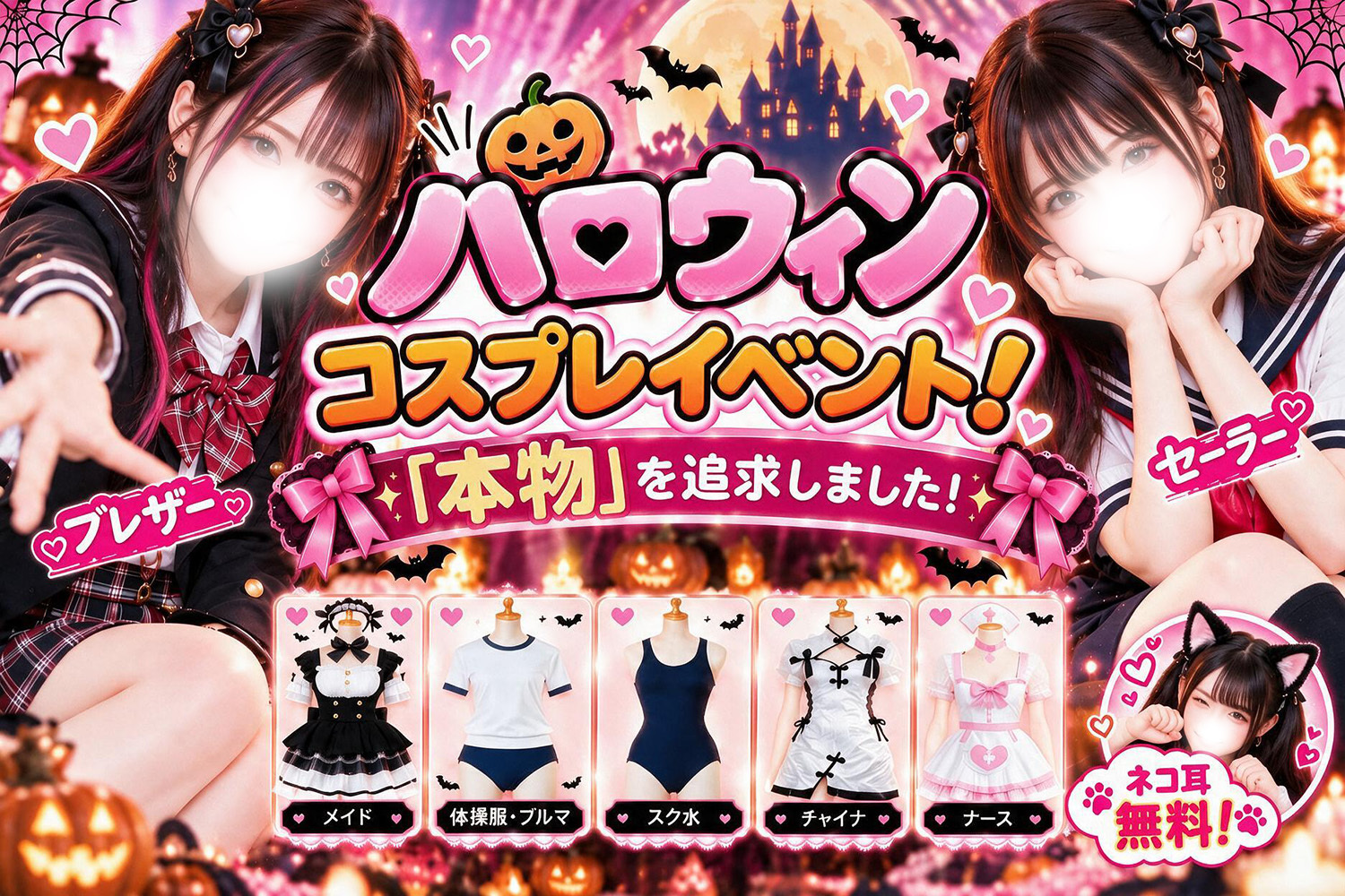 ハロウィンコスプレイベント開催中！