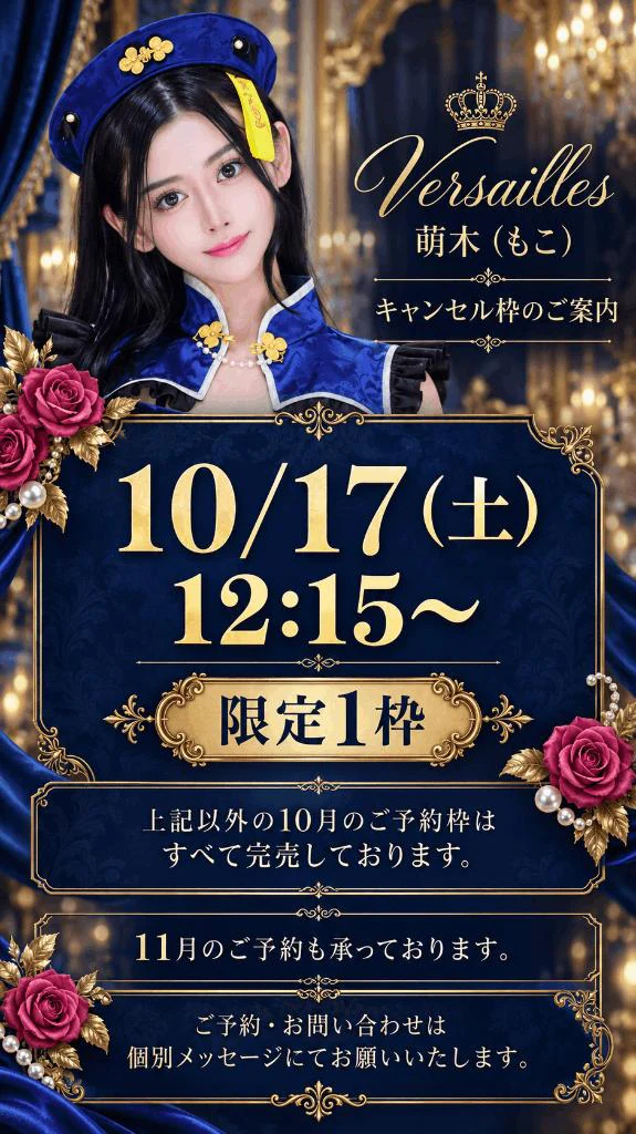 🤍🐇【キャンセル枠のご案内】10/17(土)12:15〜🐇🤍