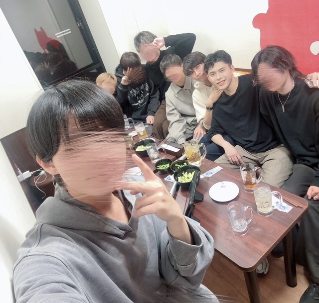 卒業する、後輩たち。