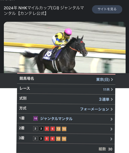 🏇ウマカ・スマホで馬券購入できるように..即..G１三連単的中（２００円）🏇