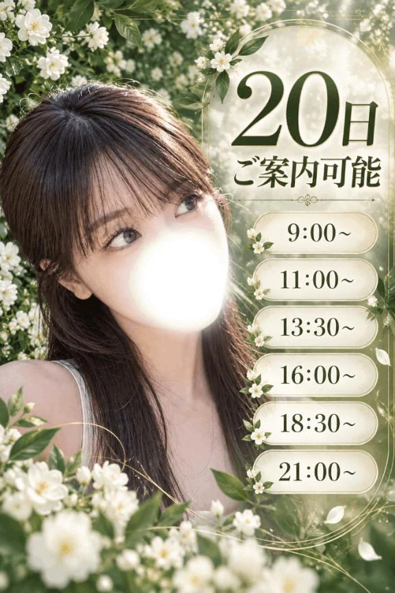 🤍明日のご案内時間🙆‍♀️