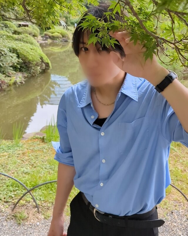 葉っぱ、乗ってました😂