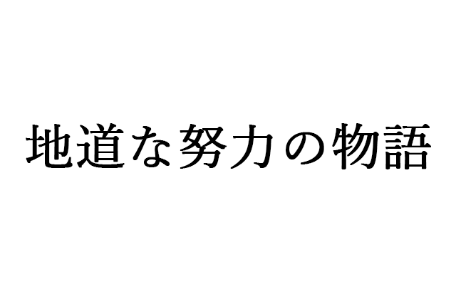 地道な努力の物語