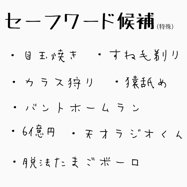 セーフワードについて