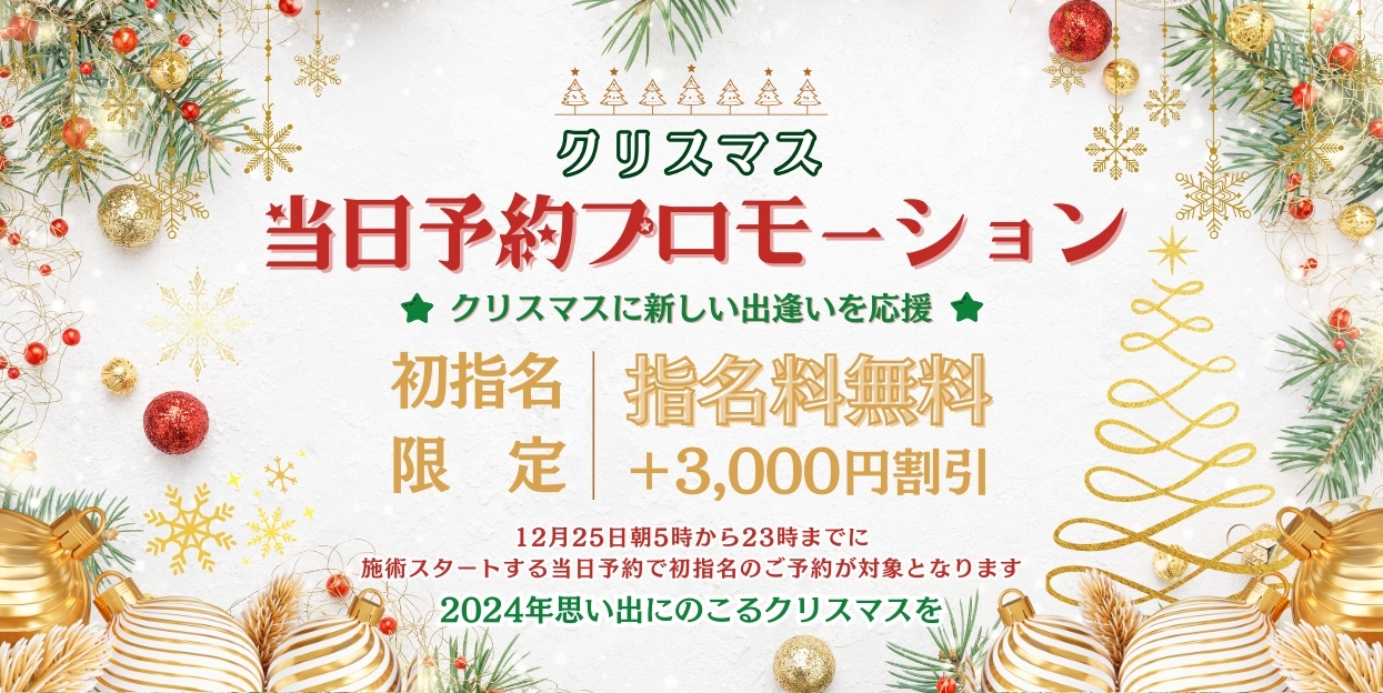 🎄1日限定🎄 クリスマス当日予約プロモーション