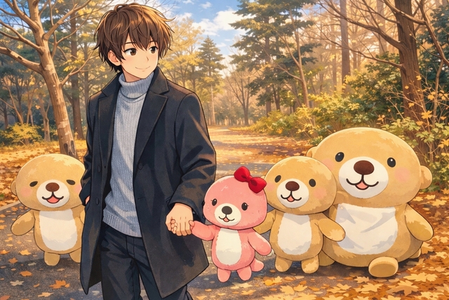 ラッコスターズとお散歩