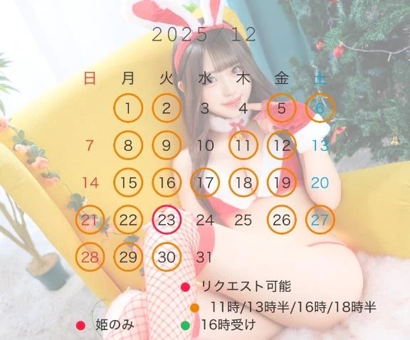 1⃣2⃣月の予定🎄⭐