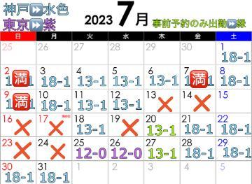 6月の感謝、7月のカレンダー?