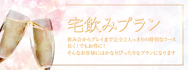 【宅飲みプラン】圧倒的な優越感!!極上の女性とお酒を交わしてほろ酔いに