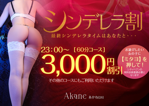 【最終枠割引】シンデレラ割　