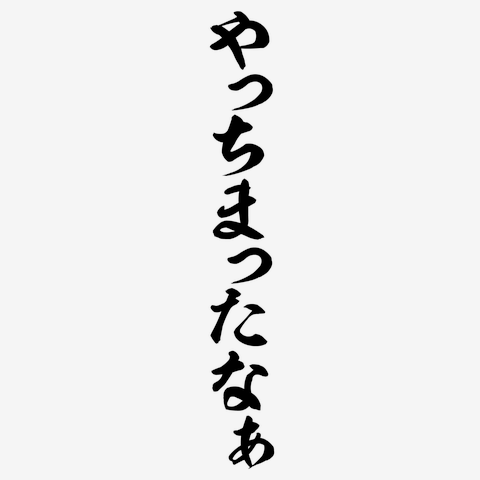やっちまった・・・