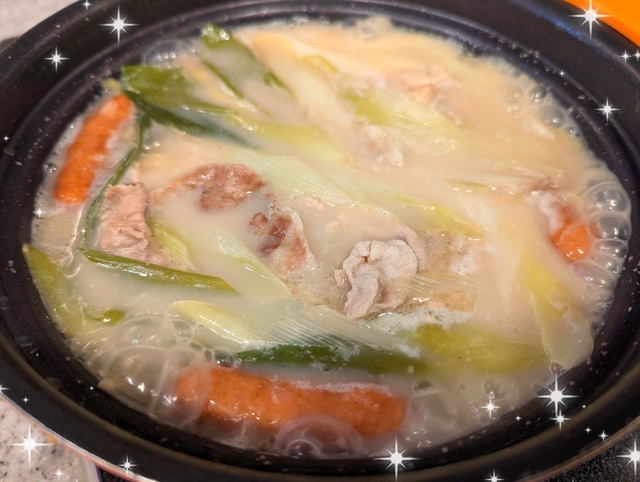 今日のキャス鍋の豆乳