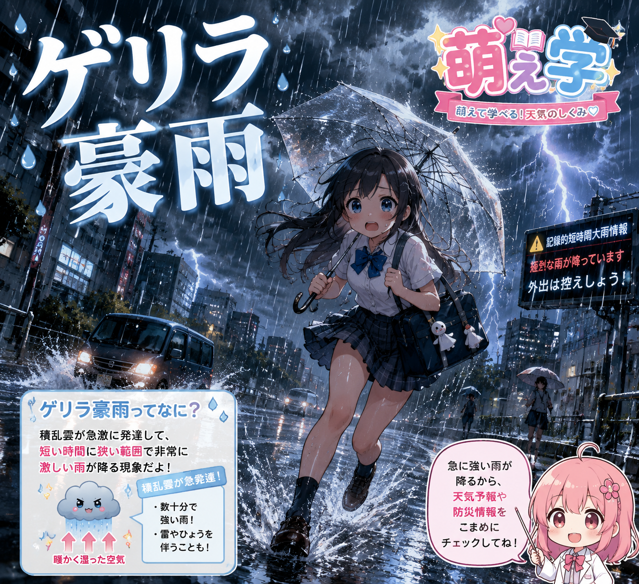 ☔ゲリラ豪雨警報発令！？☔