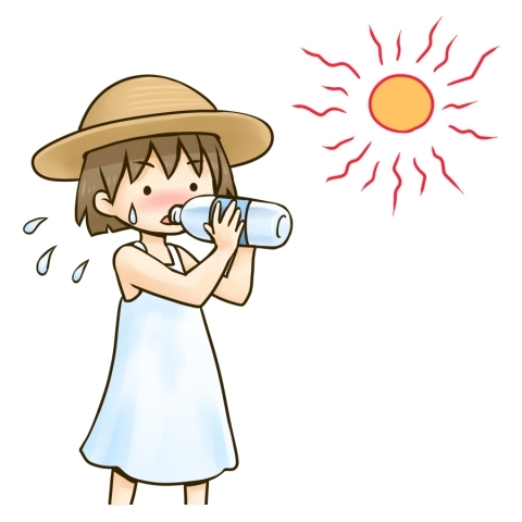 こまめに水分補給を！