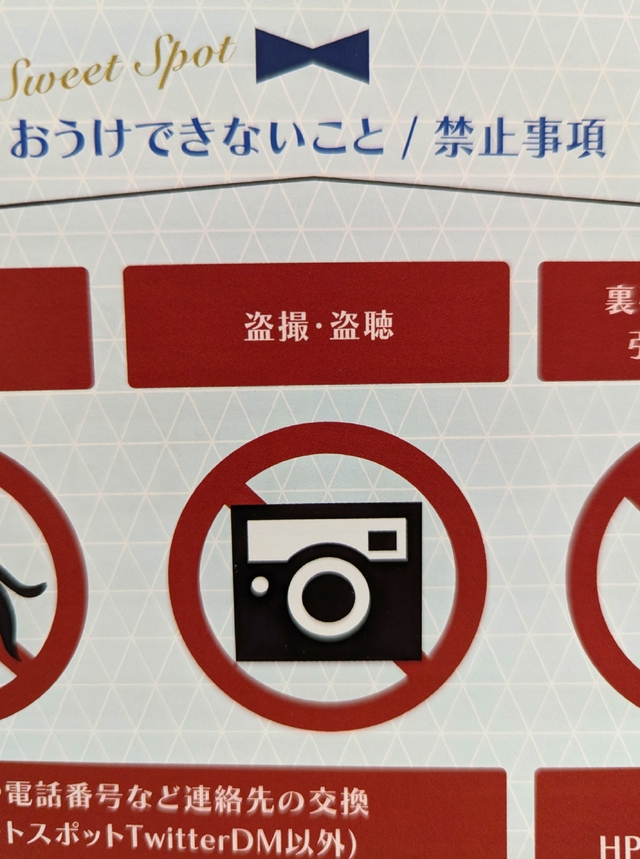 スイートスポットは盗撮・盗聴・盗難はしません