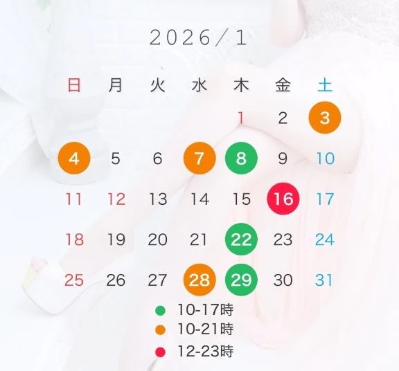 1月のスケジュール