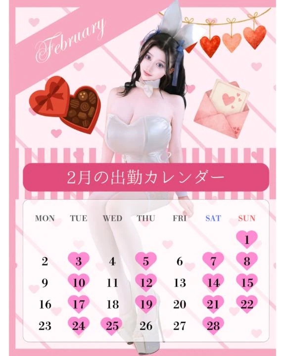 ‎❤️🐇2月のスケジュールを作成しました🐇❤️